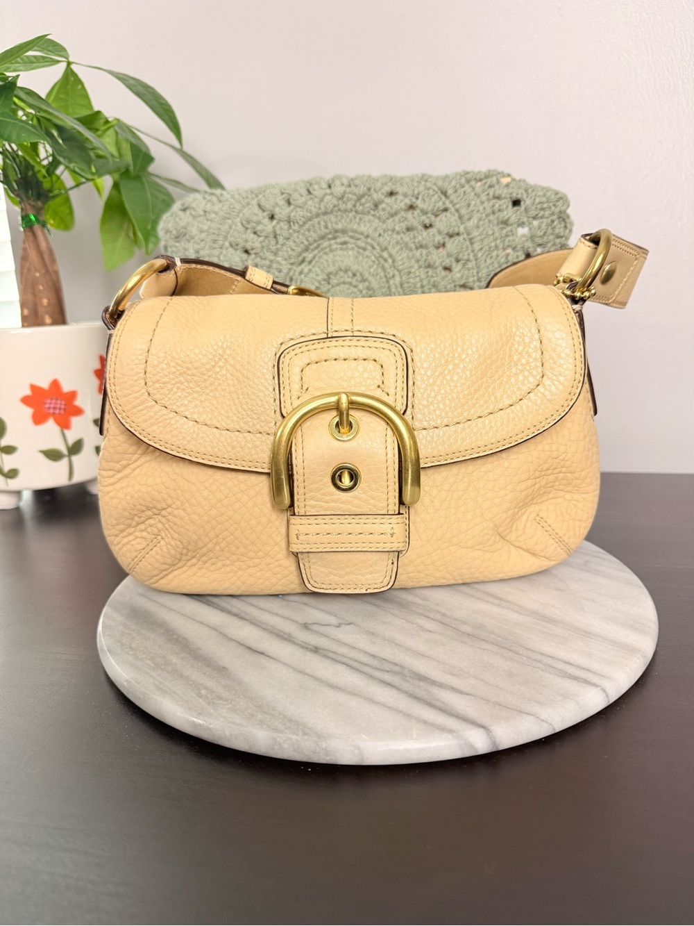 Y2K Coach Soho Leather Small Flap Bag